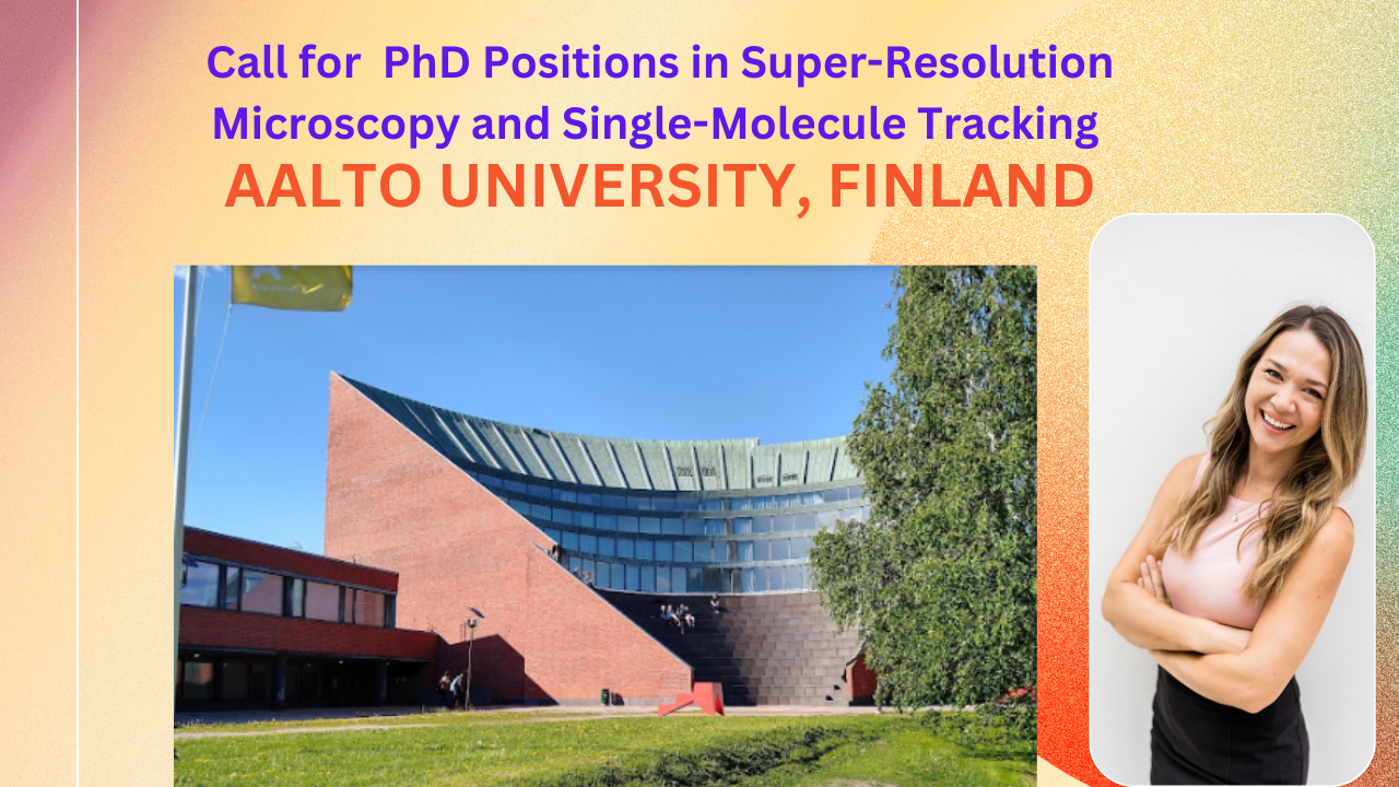 Two Doctoral Researcher Positions in Super-Resolution Microscopy and Single-Molecule Tracking at Aalto University