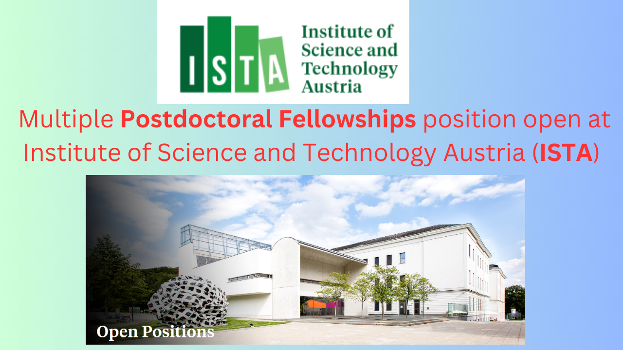 Postdoctoral position at The Institute of Science and Technology Austria (ISTA)