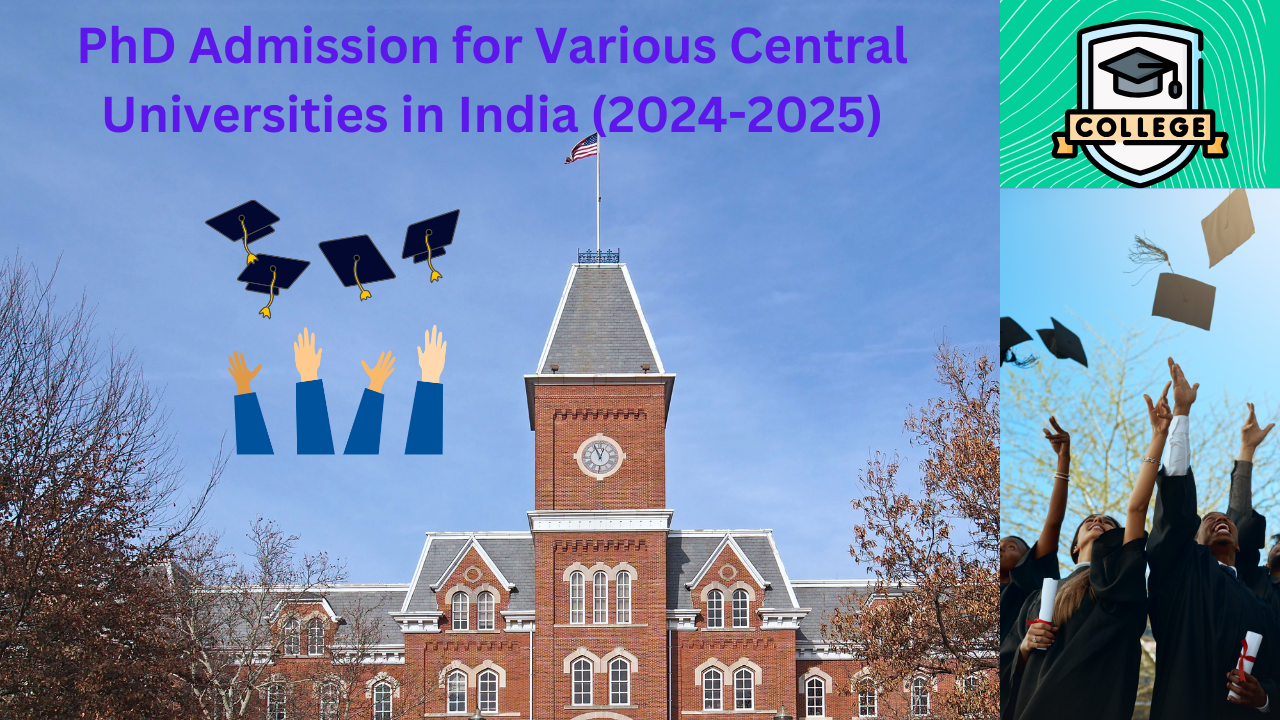 PhD Admission Notifications for Various Central Universities in India (2024-2025)