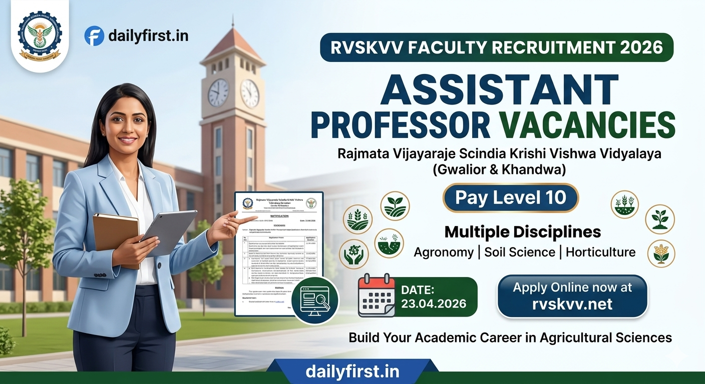 RVSKVV Assistant Professor Recruitment 2026